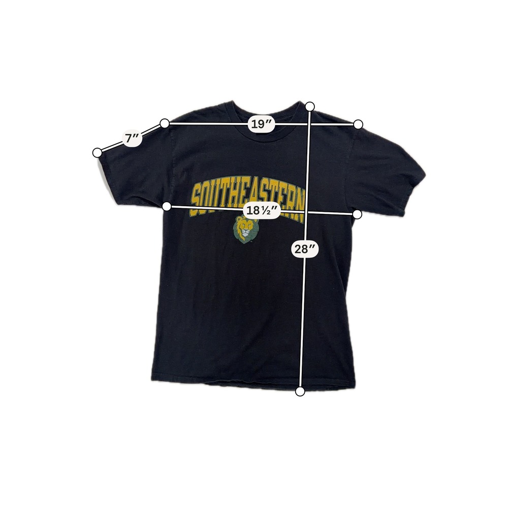 Southeastern Louisiana Lions T Shirt Black Adult Medium NCAA Cotton - Picture 5 of 5